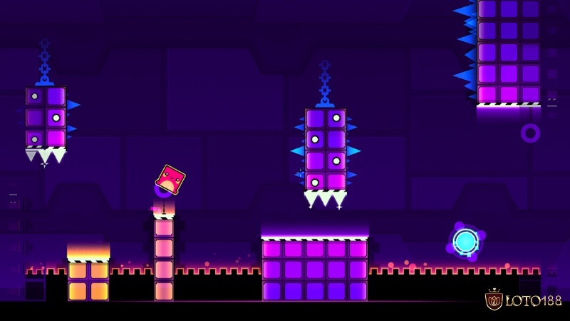 Nhân vật trong Game Geometry Dash SubZero có thể biến đổi linh hoạt giữa nhiều hình thái như khối, tàu bay, bóng và người máy