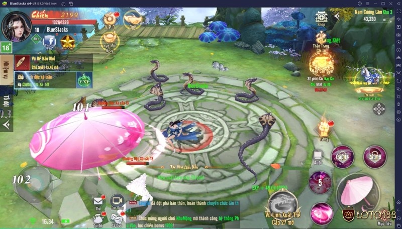Cảnh chiến đấu căng thẳng giữa đại hiệp và kẻ thù trong game họa giang hồ - vtc