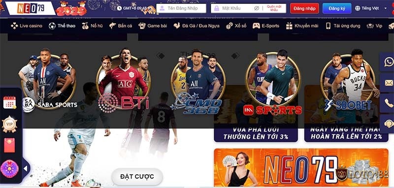 Dịch vụ cá cược thể thao tại nhà cái NEO79 với nhiều kèo cược đa dạng thu hút người chơi