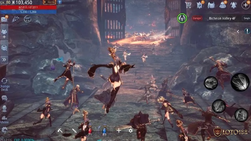 Người chơi hóa thân nhân vật, tăng cấp, học kỹ năng và khám phá thế giới ảo trong game mobile nhập vai hay.