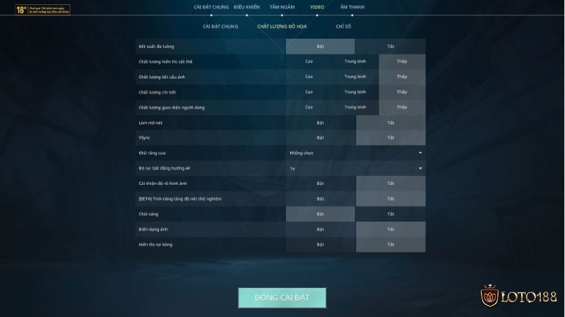 Tùy chỉnh đồ họa hợp lý để tăng FPS và giảm lag cho PC cấu hình thấp.