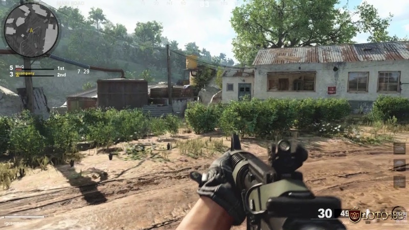 Các hiệu ứng từ tiếng súng đến chuyển động môi trường góp phần tạo nhịp độ chiến đấu căng thẳng trong game Call of Duty: Black Ops Cold War.