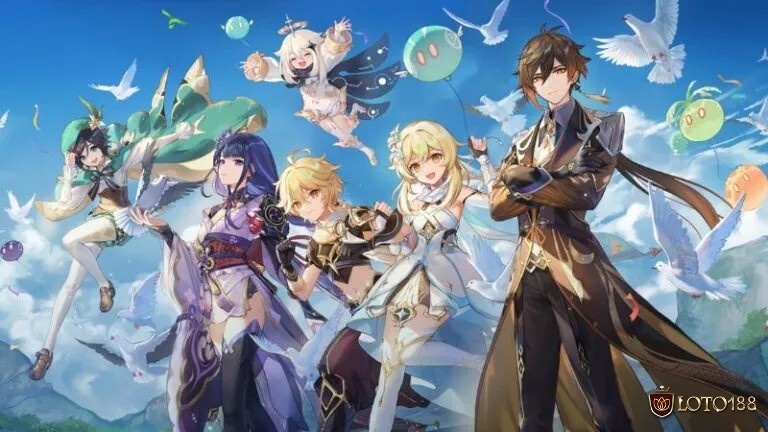 Genshin Impact nổi bật với đồ họa anime đẹp và thế giới Teyvat rộng lớn